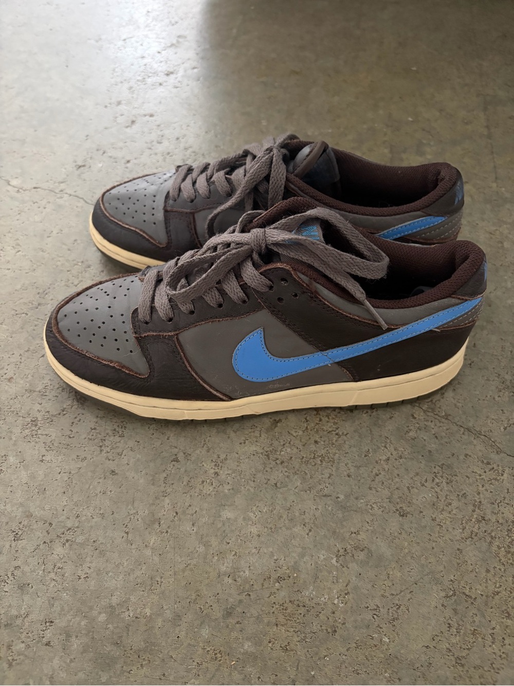 Vintage Nike Low-Top Sneakers in Brown and Blue